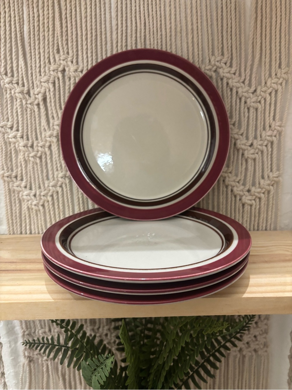 Set of 4 Vintage Carousel Stoneware Side Plate by Sango